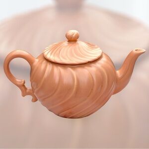 Franciscan Ware Coronado Swirl Coral Satin Teapot